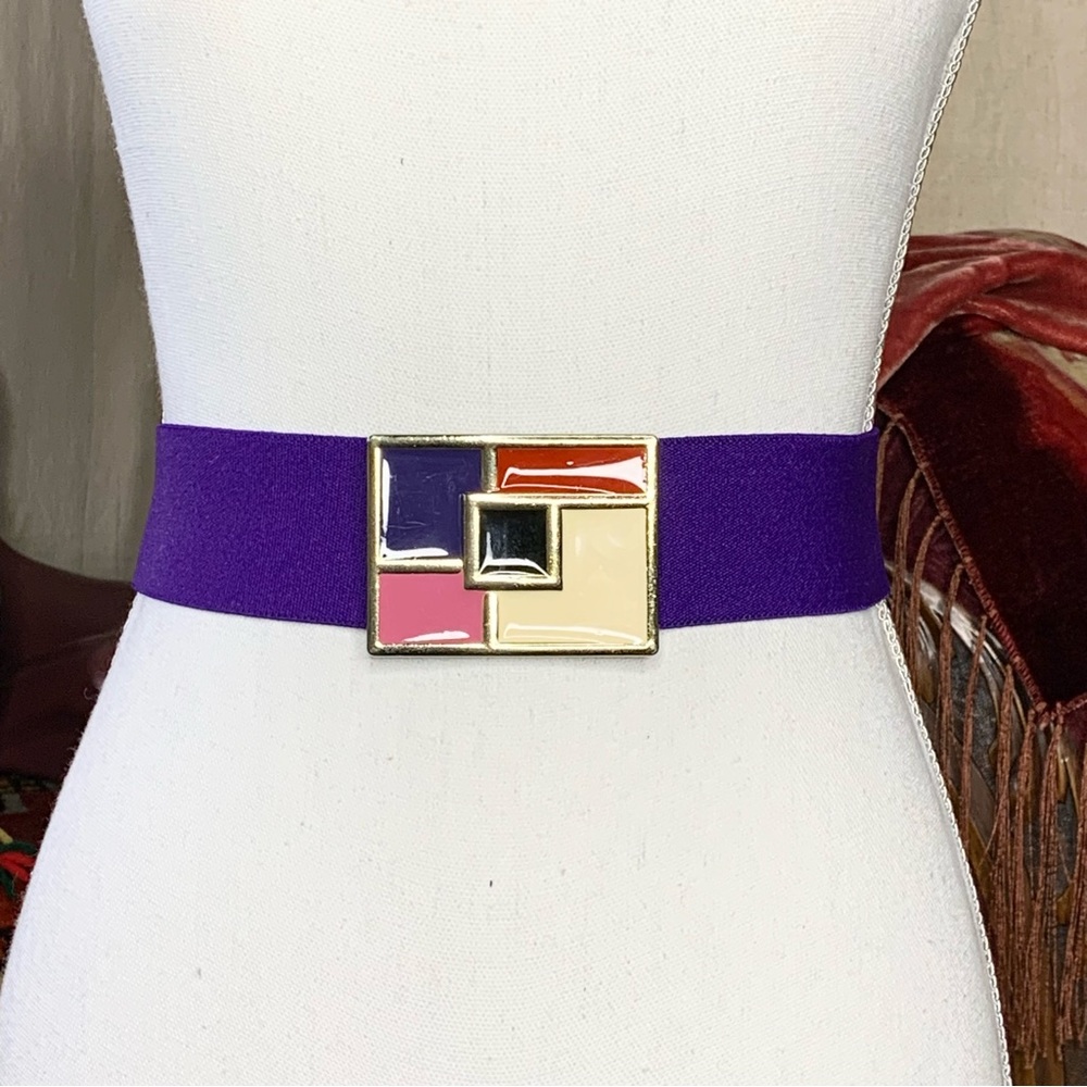 80s Purple Waist Belt